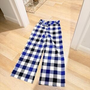 7th Avenue New York & Co Stylish Checkered Wide Leg Pants Size 14